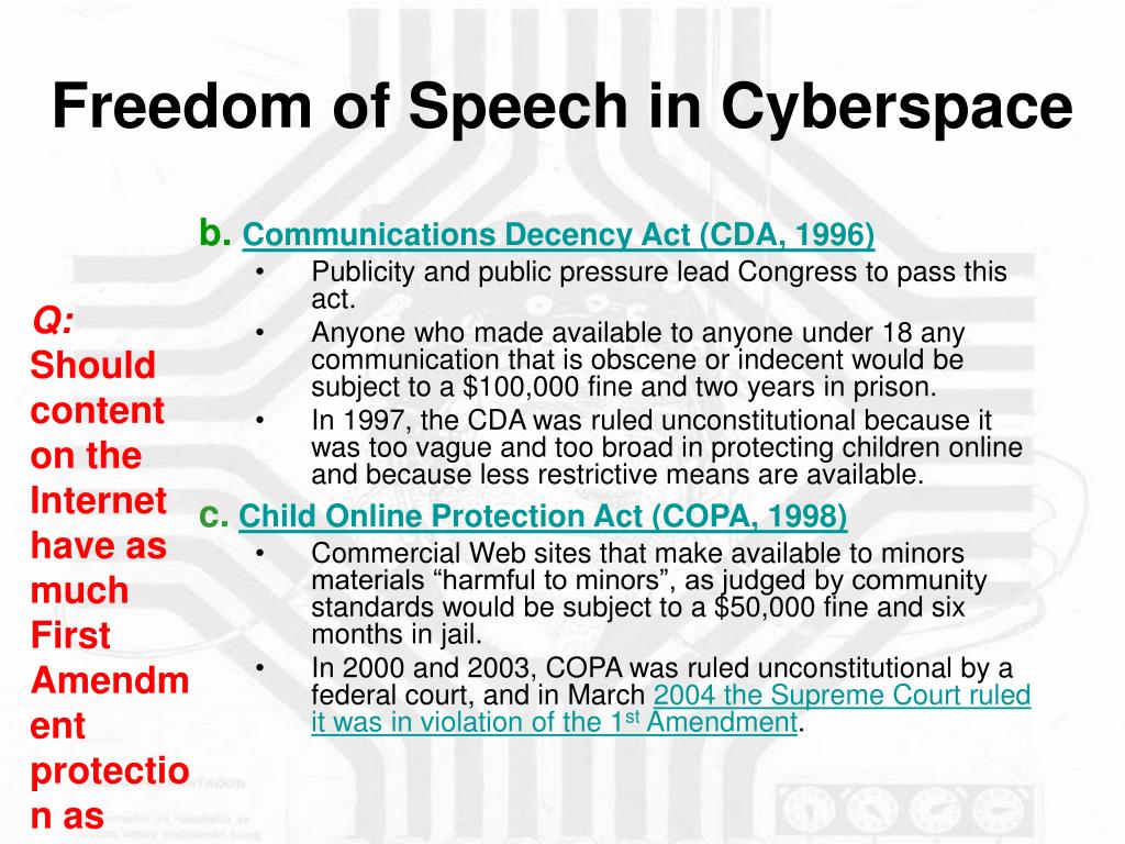 speech on cyberspace