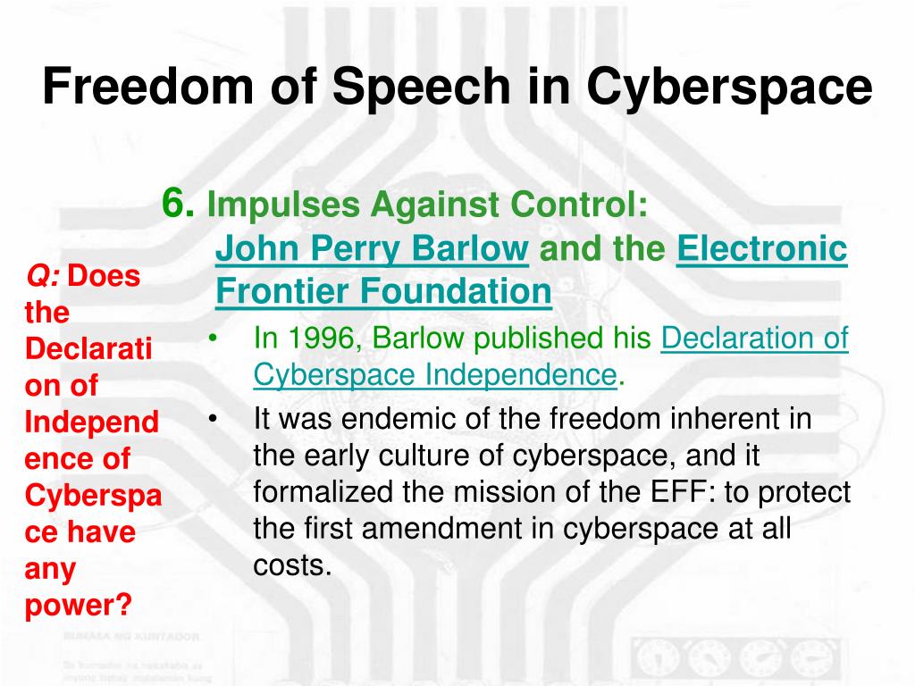 speech on cyberspace