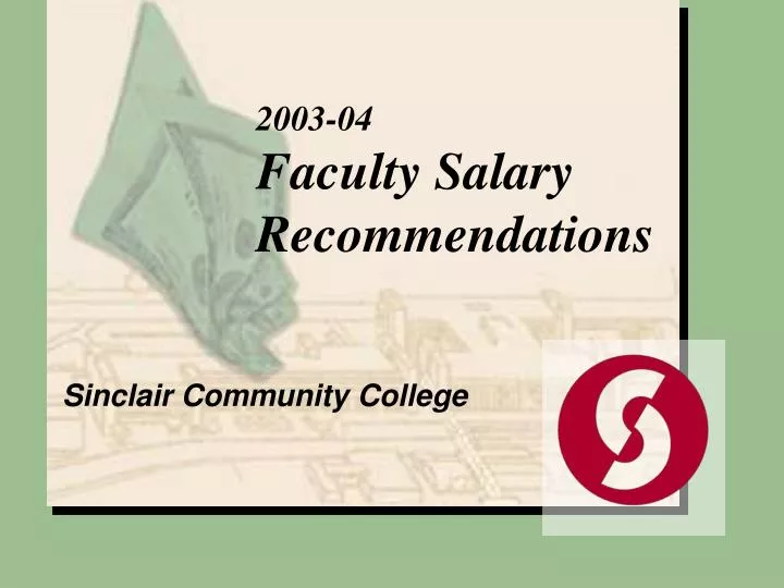 PPT 2003 04 Faculty Salary Recommendations PowerPoint Presentation