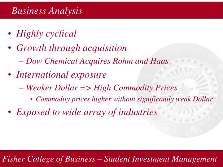 dow chemical business analysis essay dow chemical business analysis essay