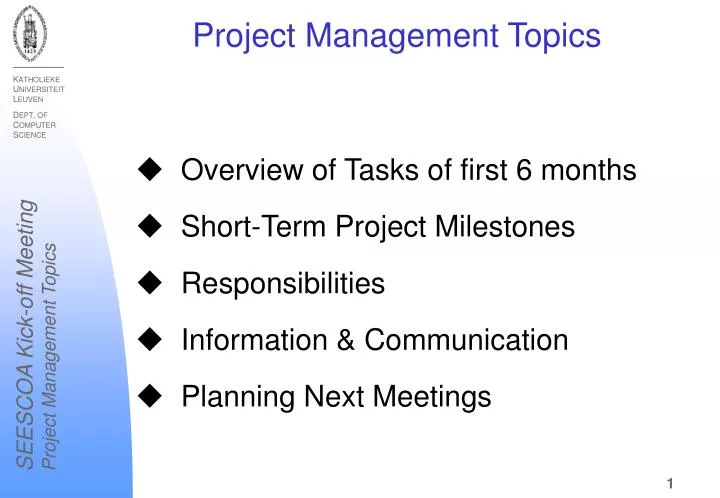 project management topic ideas