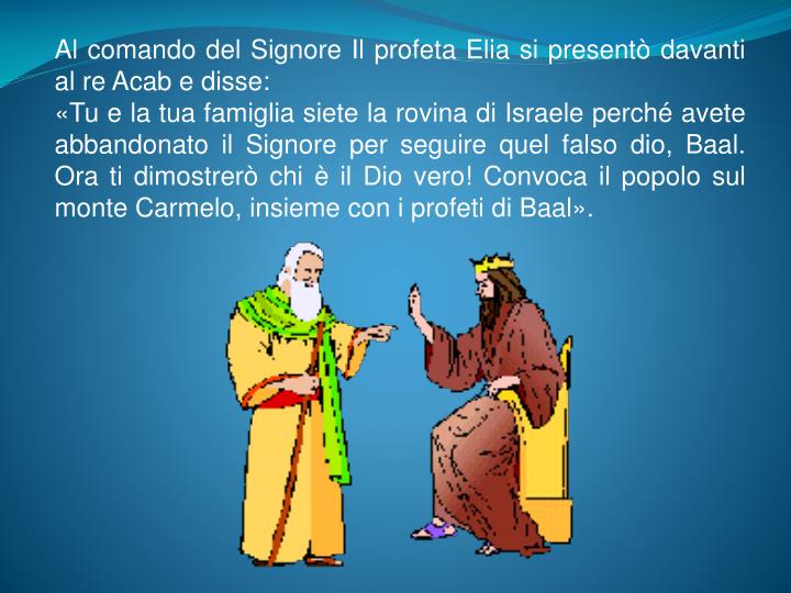 PPT - LA VITA DEL PROFETA ELIA PowerPoint Presentation - ID:4292608