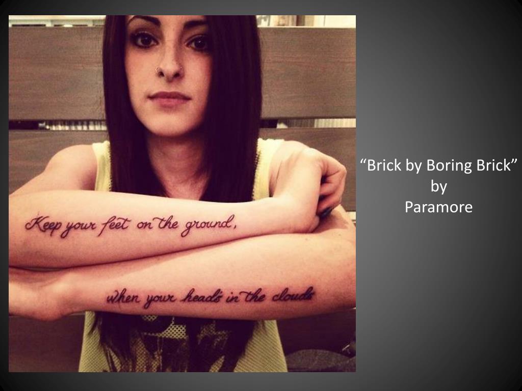 Brick by Boring Brick Tattoo