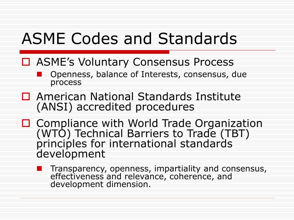 ASME Codes And Standards List