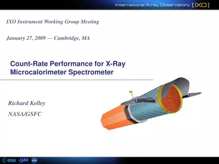 count rate performance for x ray microcalorimeter spectrometer n.