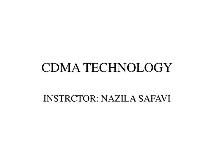 cdma technology n.