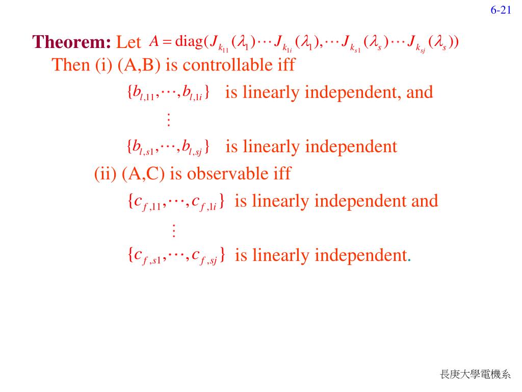 PPT - Chapter 6 Controllability And Observability PowerPoint ...