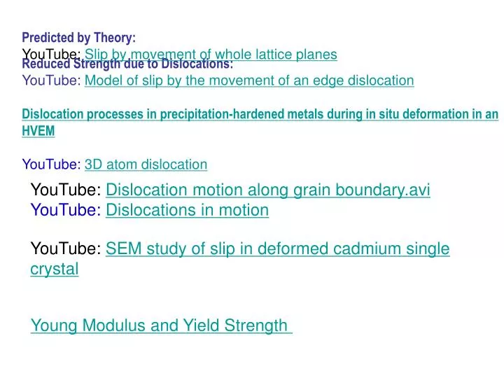 Ppt Youtube Sem Study Of Slip In Deformed Cadmium Single