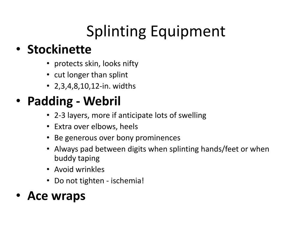 PPT - Splinting Workshop Broward General Medical Center PowerPoint ...