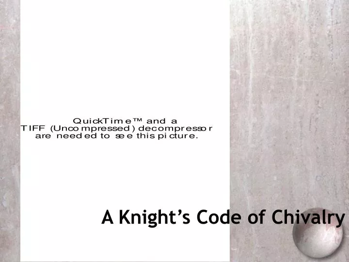 knight chivalry code