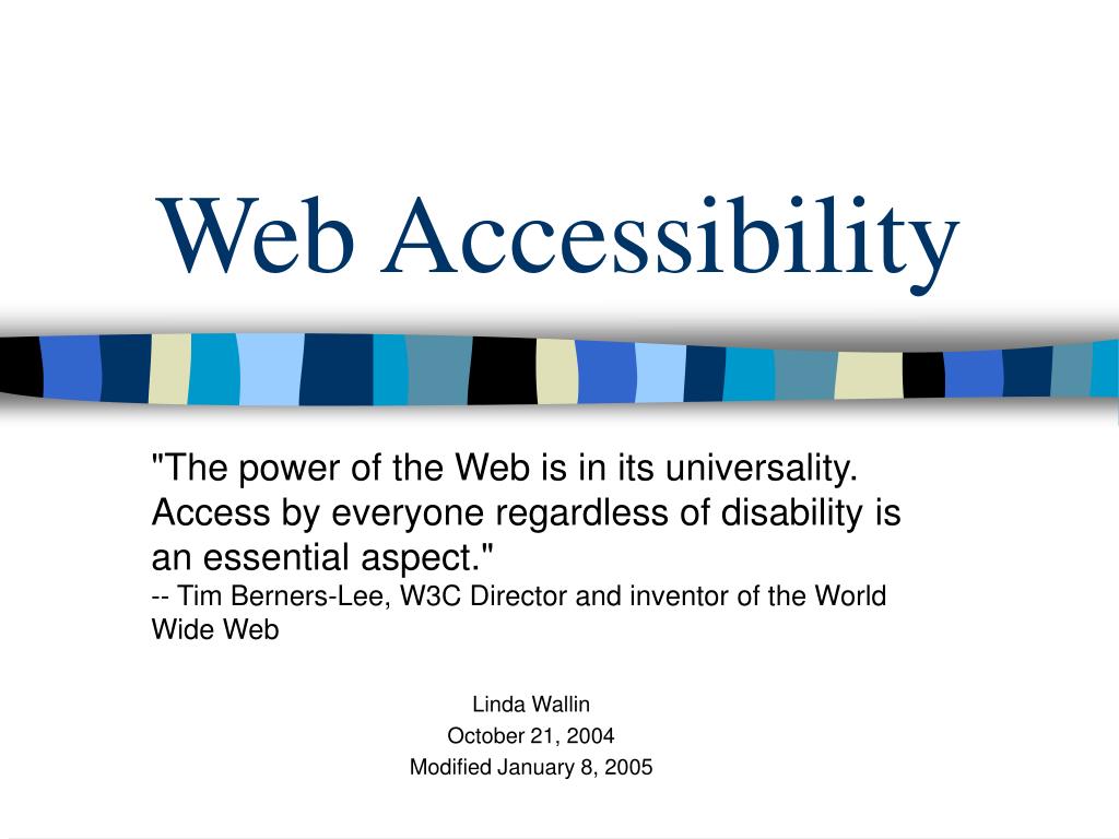 web accessibility presentation ppt