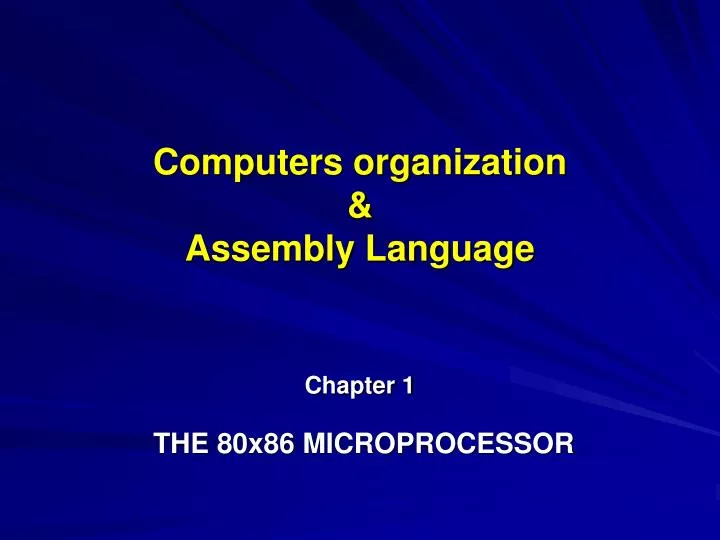 computers organization assembly language n.