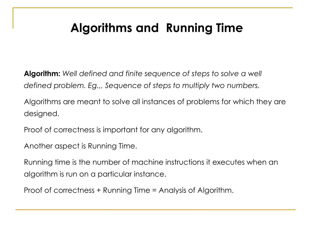 PPT - Algorithms and Running Time PowerPoint Presentation, free ...