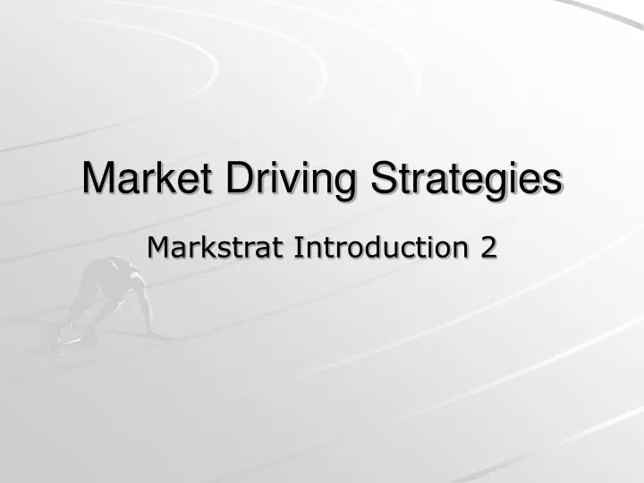 market driving strategies n.