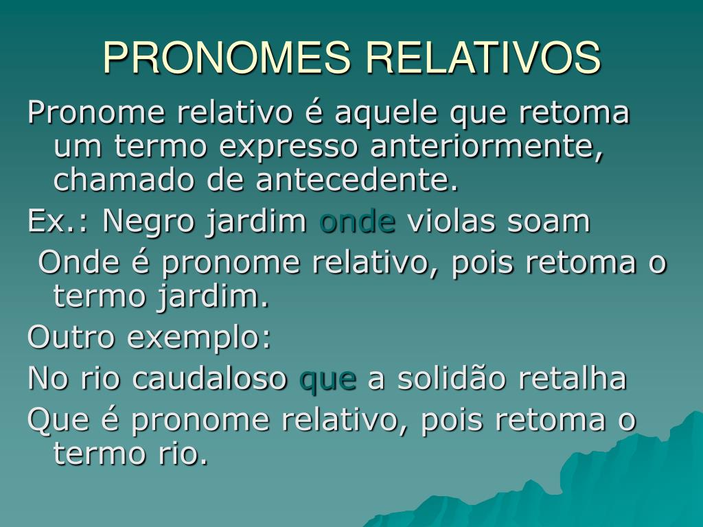 Os pronomes que (pronome relativo) e lhe (pessoal oblíquo), em