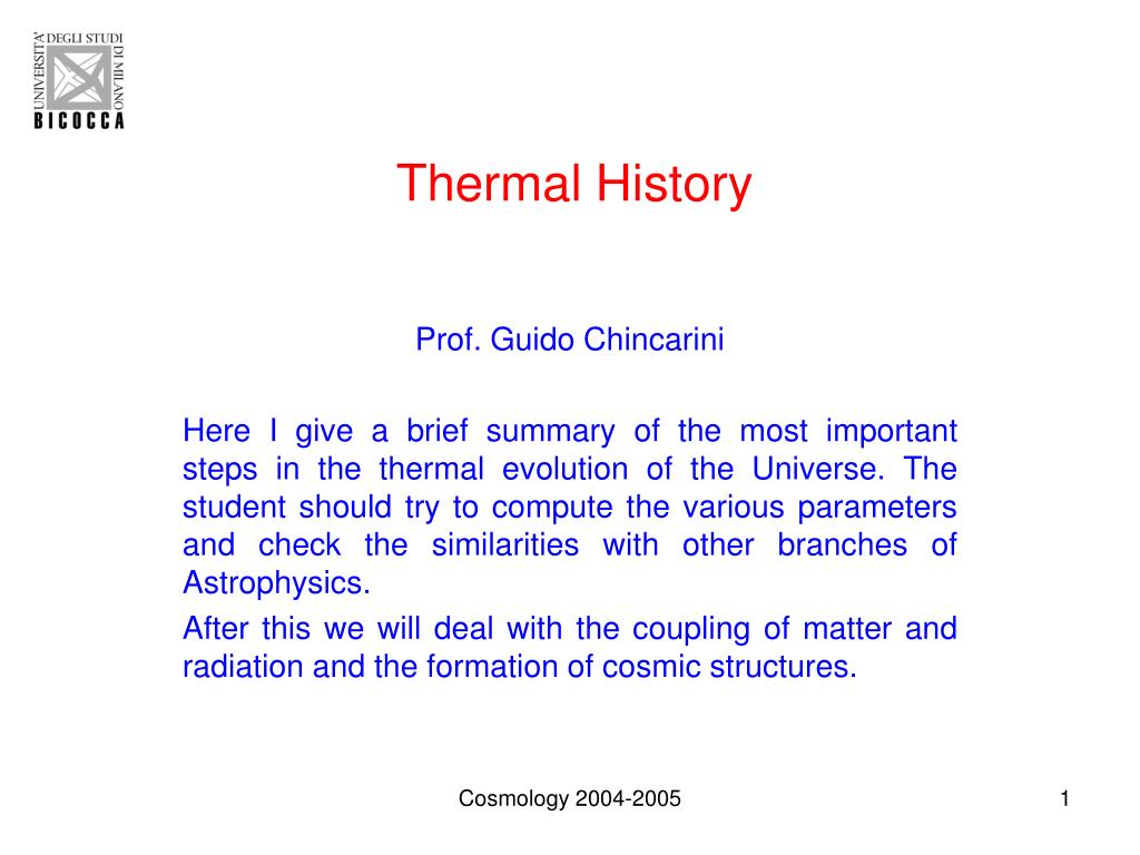 PPT Thermal History PowerPoint Presentation, free download ID4299180