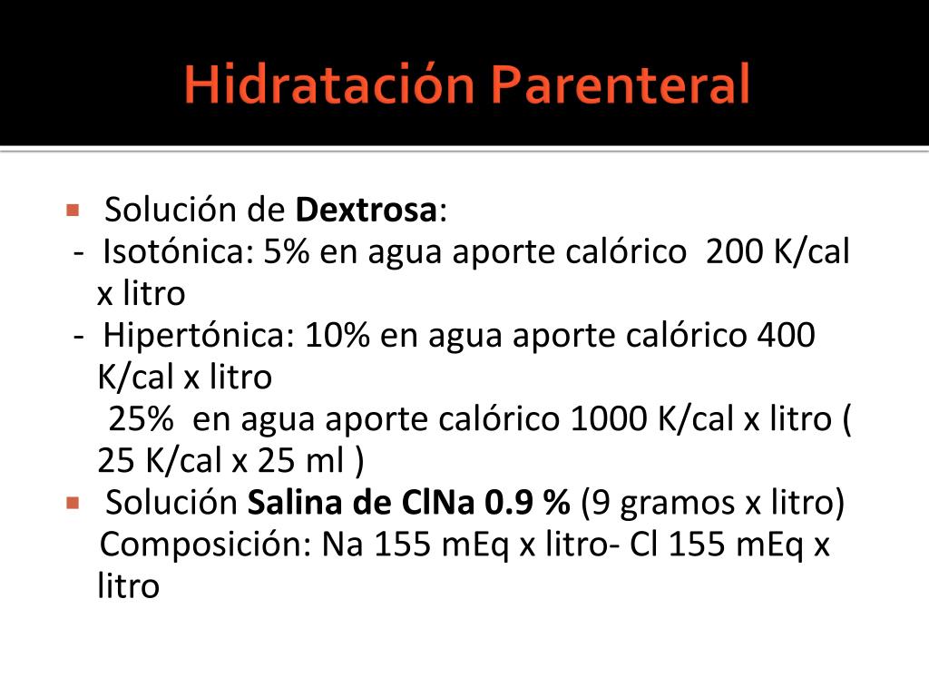 hidratacion parenteral