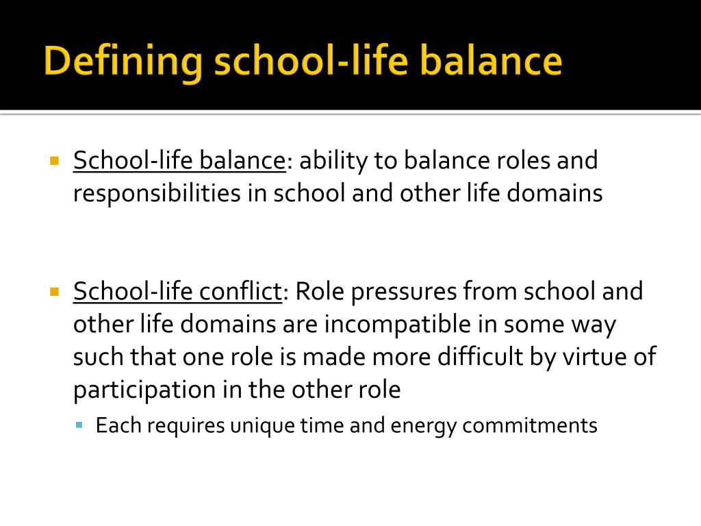 case study about balancing school and life