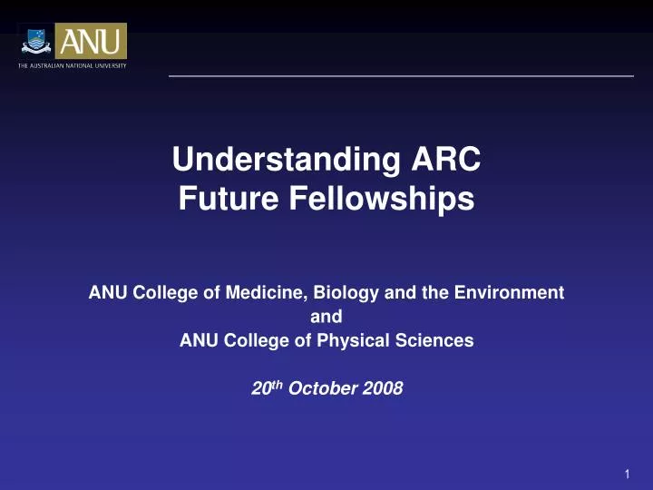 PPT Understanding ARC Future Fellowships PowerPoint Presentation