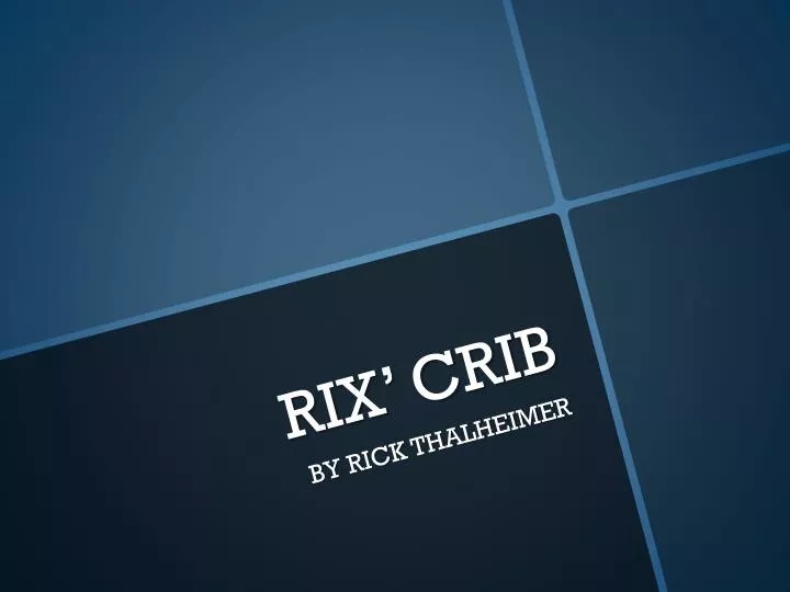 rix crib n.