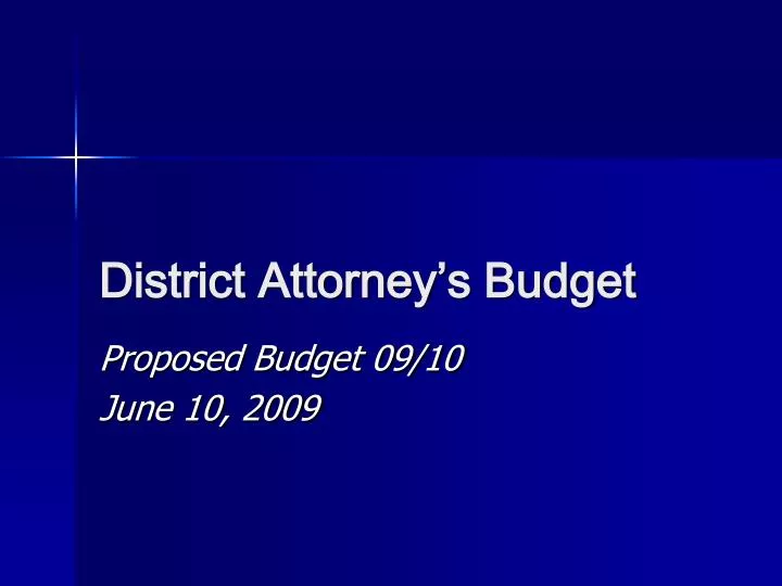 PPT District Attorney’s Budget PowerPoint Presentation, free download
