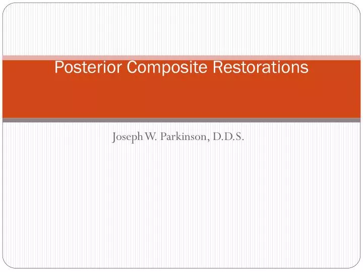 posterior composite restorations n.
