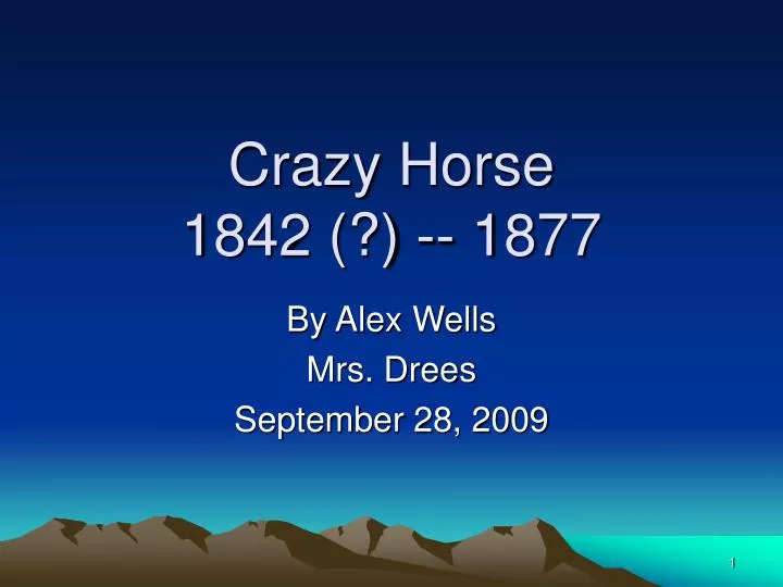 crazy horse 1842 1877 n.