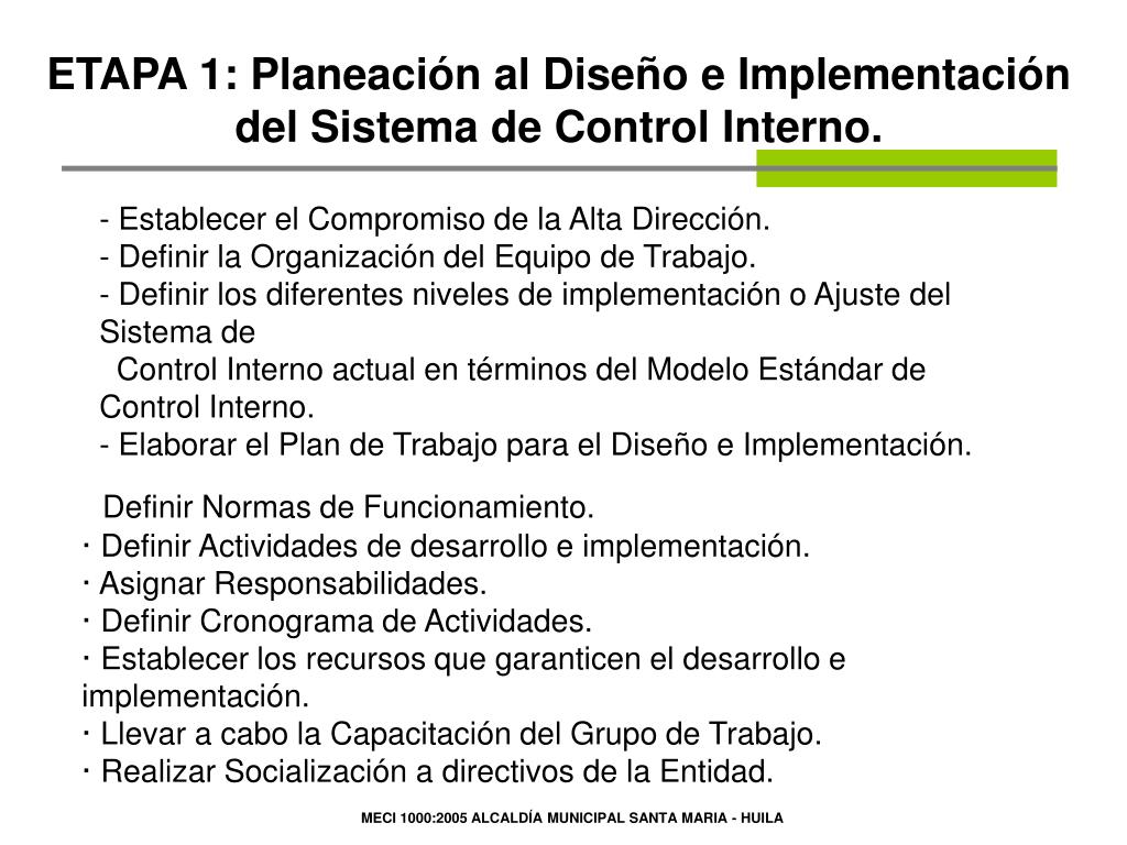 PPT - MODELO ESTÁNDAR DE CONTROL INTERNO PARA EL ESTADO COLOMBIANO MECI ...