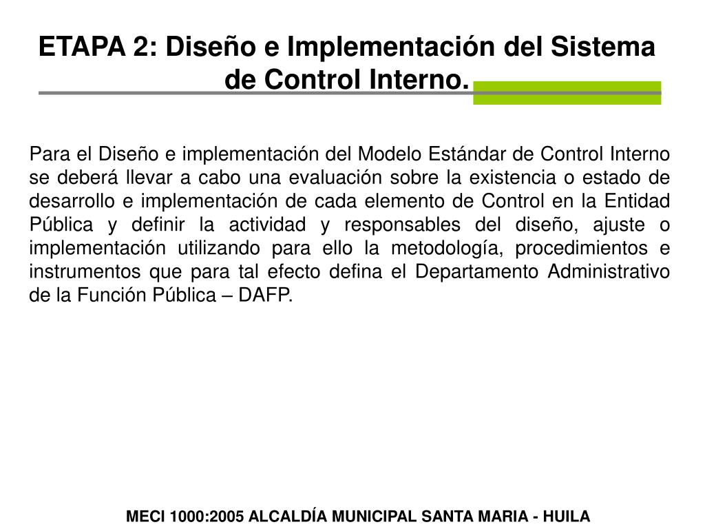 PPT - MODELO ESTÁNDAR DE CONTROL INTERNO PARA EL ESTADO COLOMBIANO MECI ...