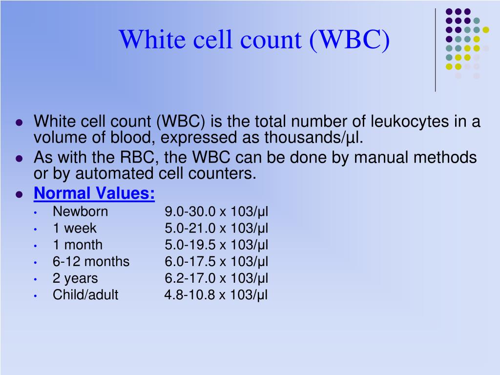 Ppt White Blood Cells Count Powerpoint Presentation Free Download