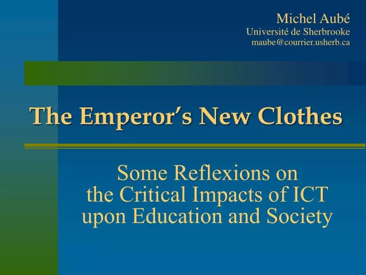 PPT The Emperor’s New Clothes PowerPoint Presentation, free download