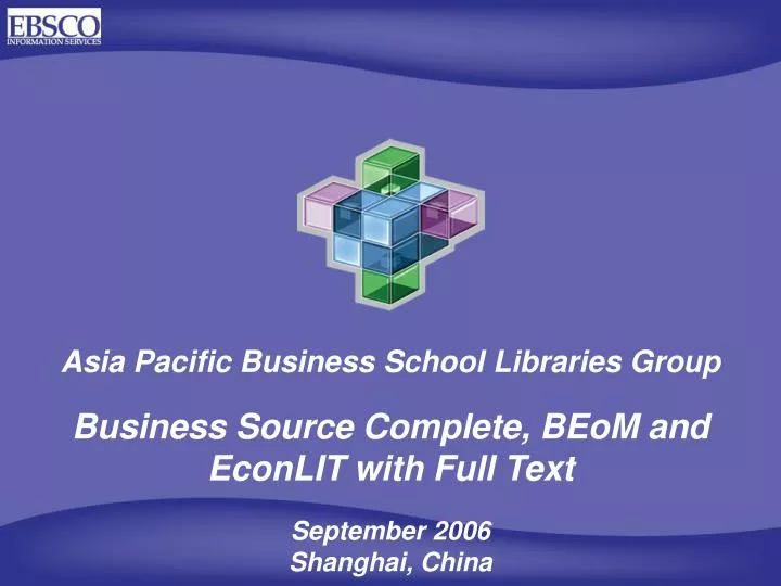 PPT Business Source Premier & Business Source Complete PowerPoint