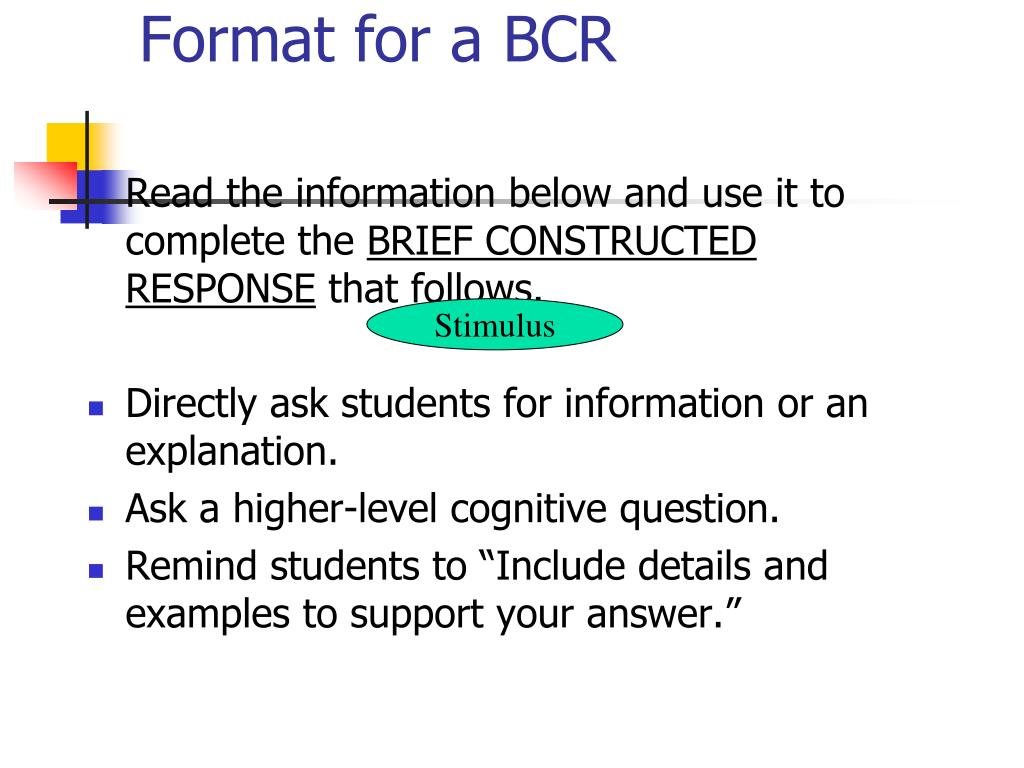 PPT - Government High School Assessment: BCR Writing PowerPoint