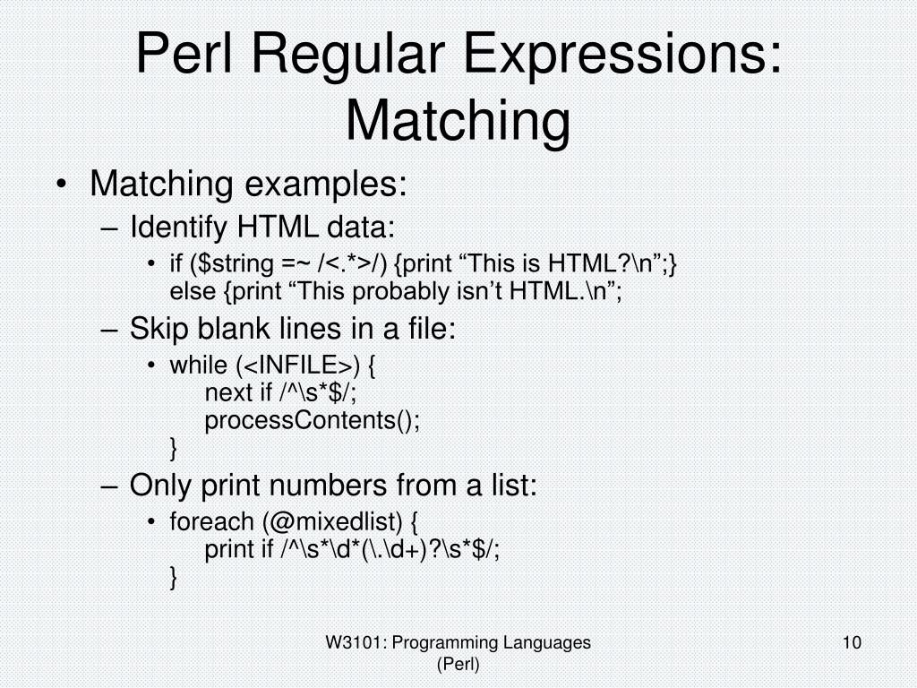 perl regular expression assignment