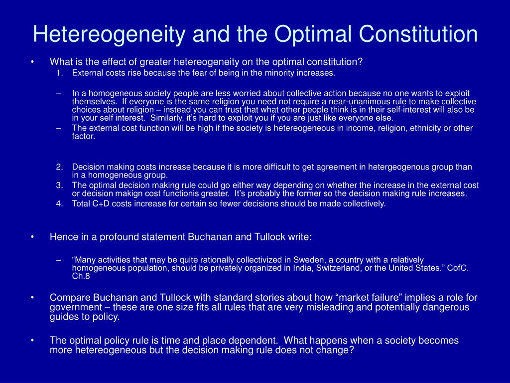Ppt the calculus of consent ch 6 a generalized economic theory of