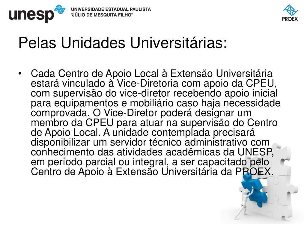 Ppt Projeto T Cnico Do Centro De Apoio Local Extens O Universit Ria