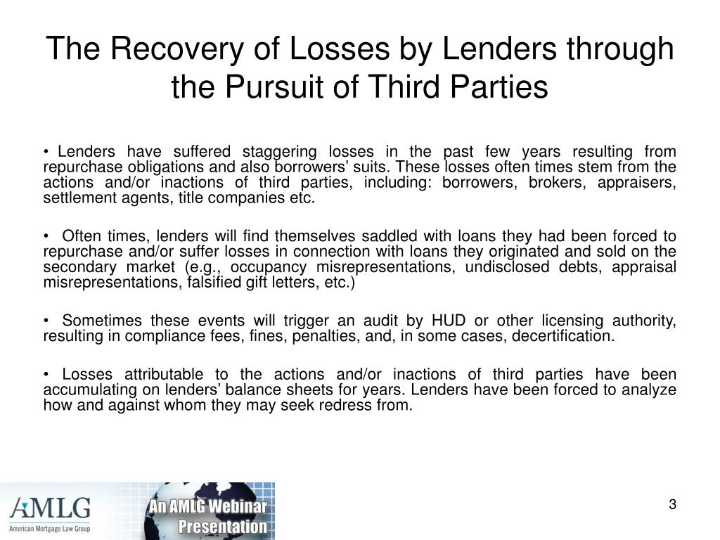 PPT CMLA Webinar Presentation Third Party Loss Mitigation Strategies