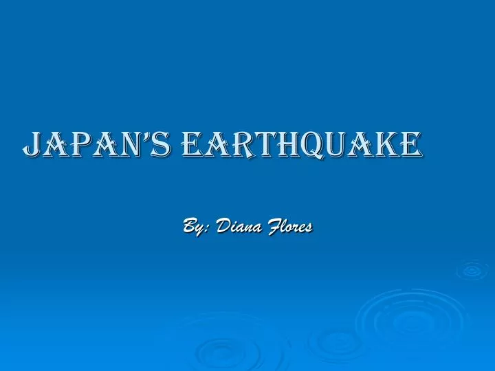 japan s earthquake n.
