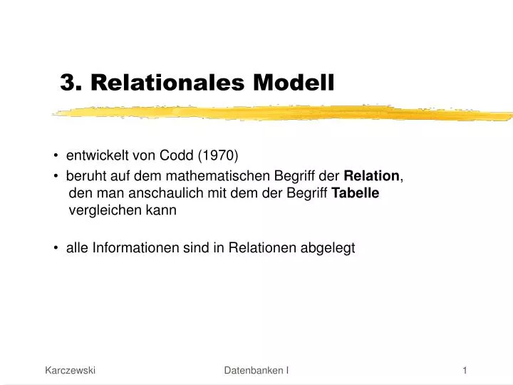 3 relationales modell n.