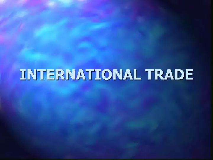 international trade n.