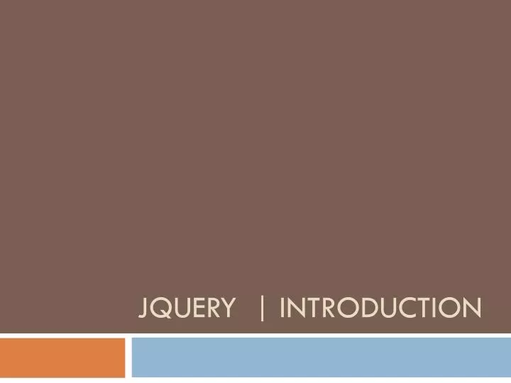 jquery introduction n.