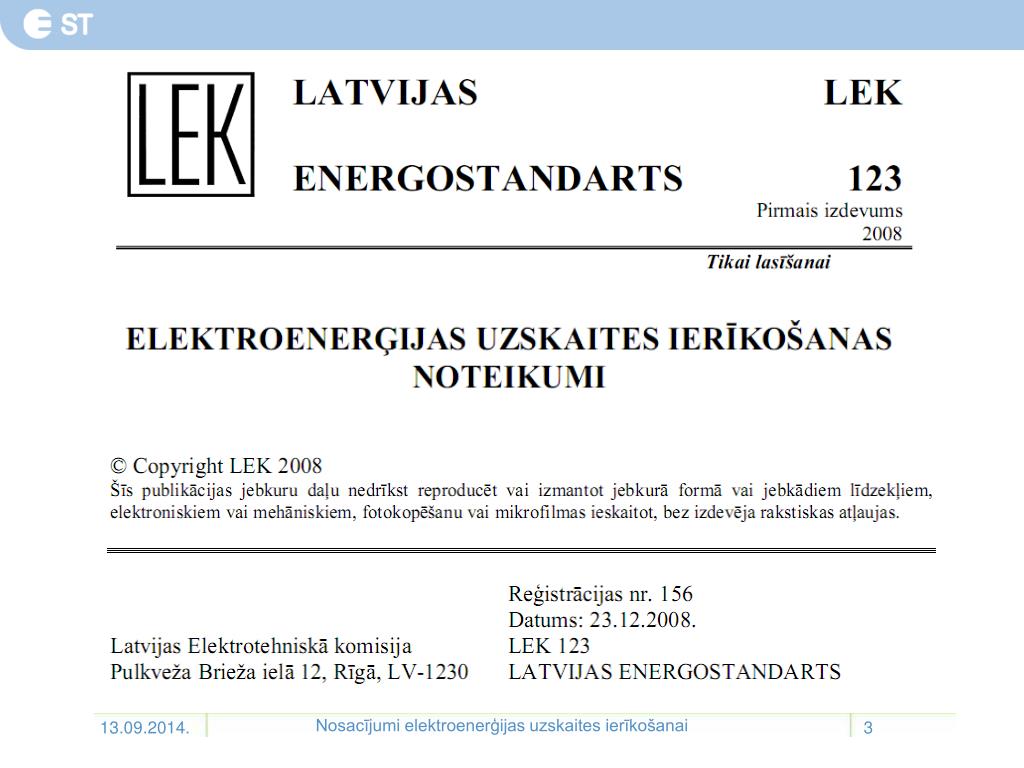 PPT - Nosacījumi elektroenerģijas uzskaites ierīkošanai PowerPoint  Presentation - ID:4312890