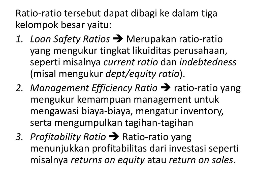 Efficiency ratios