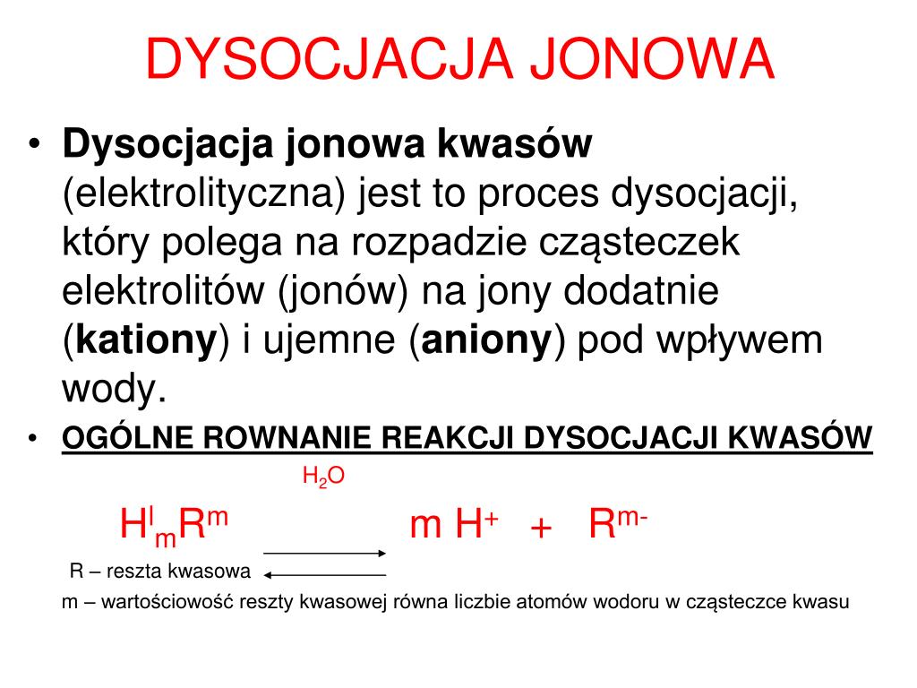 Równanie Dysocjacji Jonowej Kwasu Weglowego PPT - KWASY PowerPoint Presentation, free download - ID:4316016