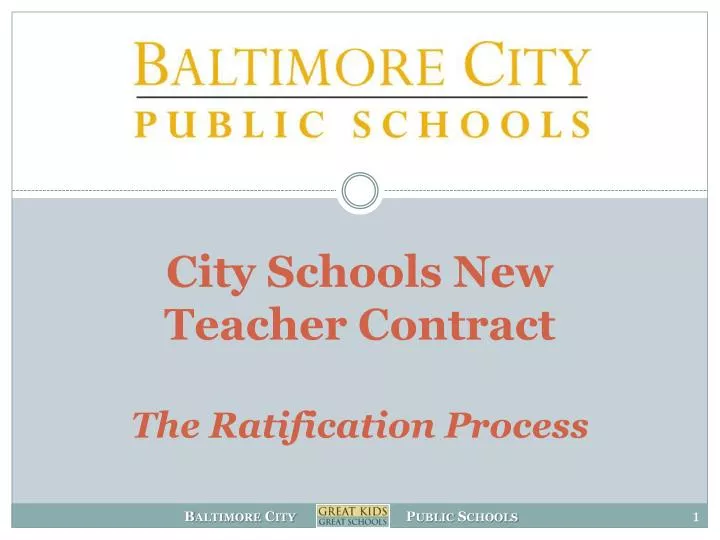 PPT City Schools New Teacher Contract The Ratification Process
