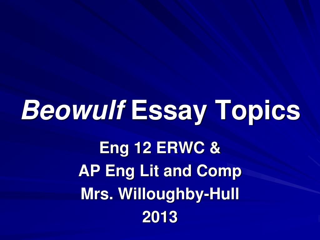 essay topics for beowulf