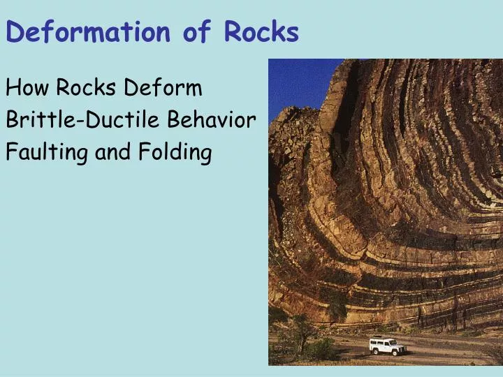 deformation of rocks n.