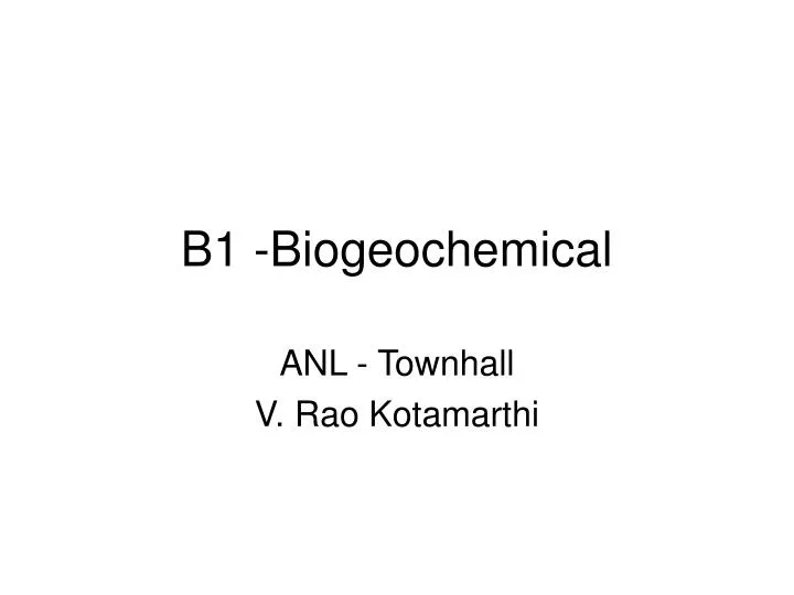 b1 biogeochemical n.