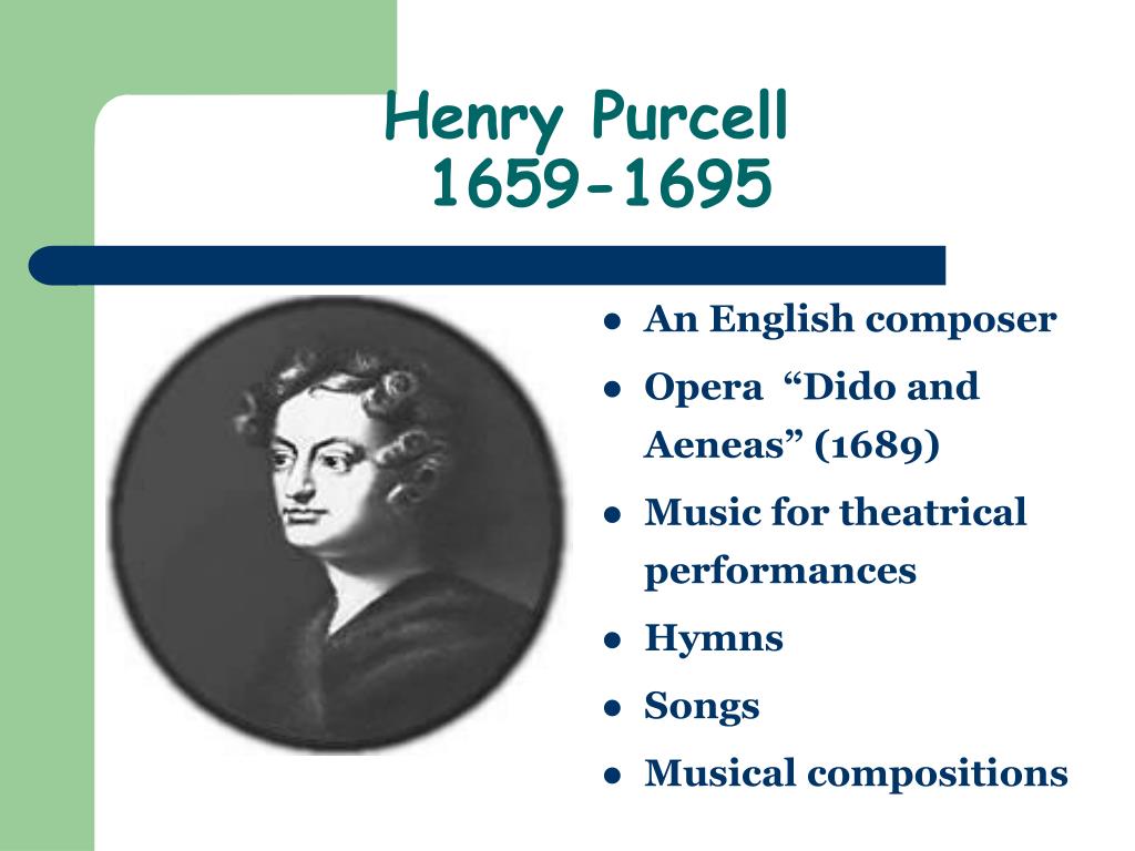 Оперы английских композиторов. Purcell, Henry (1659-1695).