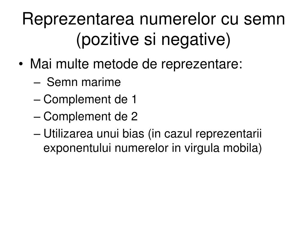 PPT - Reprezentarea numerelor in calculator PowerPoint Presentation, free  download - ID:4318951